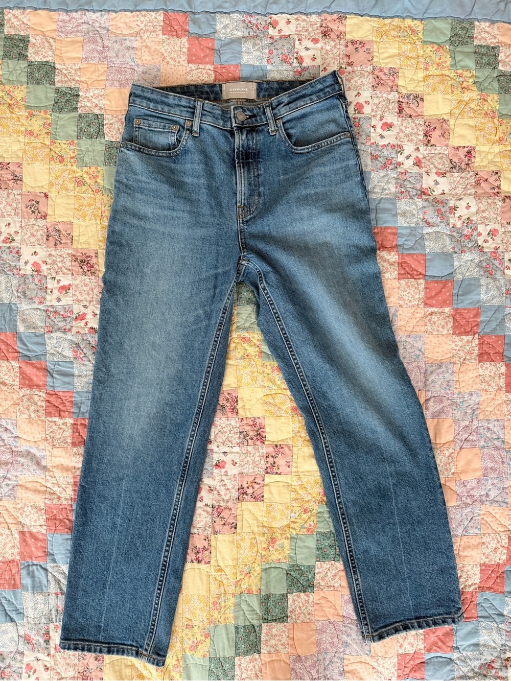 Everlane Medium Blue Straight-Leg Jeans